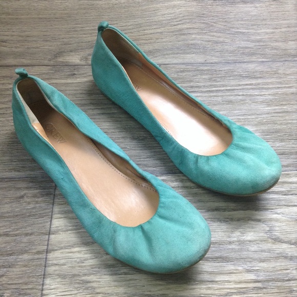 teal ballerina flats